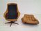 Danish Swivel Armchair by H. W. Klein in Original Leather, 1970s, Image 15