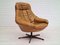 Danish Swivel Armchair by H. W. Klein in Original Leather, 1970s, Image 1