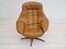 Danish Swivel Armchair by H. W. Klein in Original Leather, 1970s, Image 12