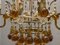 Lampadario veneziano in vetro di Murano dorato, Immagine 8