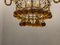 Lámpara de araña veneciana de cristal de Murano dorado, Imagen 5