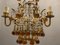 Lámpara de araña veneciana de cristal de Murano dorado, Imagen 6