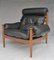 Mid-Century Leather Lounge Armchair by Eric Merthen for Ire Möbler, 1960s, Sweden 5