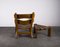 Brutalist Chair and Stool in Oak by Dittmann & Co., 1960s, Set of 2, Image 13