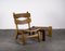 Brutalist Chair and Stool in Oak by Dittmann & Co., 1960s, Set of 2 20
