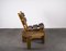 Brutalist Chair and Stool in Oak by Dittmann & Co., 1960s, Set of 2, Image 3