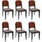 French Art Deco Chairs by Architect Jules Leleu, Set of 6, Image 1