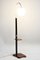 20th Century Czech Art Deco Walnut, Chrome & Milk Glass Floor Lamp, 1920s 2