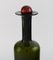 Grand Vase en Verre Vert avec Boule Rouge par Otto Brauer pour Holmegaard 2
