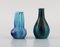Belgische Miniatur Vasen aus glasierter Keramik, Mitte 20. Jh., 5er Set 2