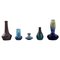 Belgische Miniatur Vasen aus glasierter Keramik, Mitte 20. Jh., 5er Set 1
