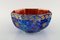 Bowl in Orange & Blue Glazed Porcelain with Hand-Painted Butterflies from Rosenthal 3