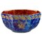 Bowl in Orange & Blue Glazed Porcelain with Hand-Painted Butterflies from Rosenthal 1