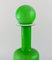 Grand Vase Bouteille en Verre Vert Clair par Otto Brauer pour Holmegaard 2