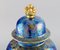 Large Lidded Jar in Blue Glazed Porcelain with Hand-Painted Fruits from Rosenthal, Image 6