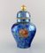 Large Lidded Jar in Blue Glazed Porcelain with Hand-Painted Fruits from Rosenthal, Image 5