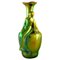 Jugendstil Zsolnay Vase aus glasierter Keramik mit Sitzender Frau 1