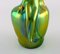 Art Nouveau Zsolnay Vase in Glazed Ceramic Modelled with Sitting Woman 5