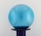 Grand Vase Bouteille en Verre Bleu avec Boule Bleue par Otto Brauer pour Holmegaard 4