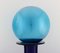 Large Vase Bottle in Blue Art Glass with Blue Ball by Otto Brauer for Holmegaard 4