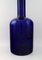 Large Vase Bottle in Blue Art Glass with Blue Ball by Otto Brauer for Holmegaard 3