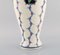 Große Art Deco Vase aus glasierter Keramik mit Vögeln von Boch Freres Keramis, Belgien 4