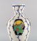 Large Art Deco Vase in Glazed Ceramic with Birds from Boch Freres Keramis, Belgium 3