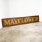 Antique Hand-Painted Wooden Mayflower Shop Sign 17