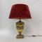 Empire Style Ceramic Table Lamp with Golden Details, 1970s, Image 7
