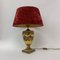 Empire Style Ceramic Table Lamp with Golden Details, 1970s, Image 2