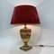 Empire Style Ceramic Table Lamp with Golden Details, 1970s, Image 3