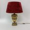 Empire Style Ceramic Table Lamp with Golden Details, 1970s 1