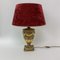 Empire Tischlampe aus Keramik mit goldenen Details, 1970er 1