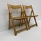 Pinewood Folding Chairs, 1970s, Set of 2 8