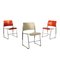 Sedie in acciaio e metallo di David Rowland per GF Furniture, set di 3, Immagine 1