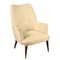 Vintage Italan Armchair in Wood & Velvet 1