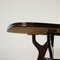 Ebony Stained Beech & Back-Treated Glass Table, Italy, 1950s 4