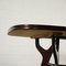 Ebony Stained Beech & Back-Treated Glass Table, Italy, 1950s, Image 4