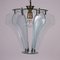 Vintage Italian Brass & Treated Glass Ceiling Lamp 4