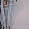 Italienische Vintage Deckenlampe aus Messing & behandeltem Glas 5