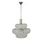 Vintage Italian Metal & Glass Ceiling Lamp, Image 1