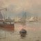 S. Ronzoni, Port View, Oil on Canvas, Framed 6