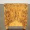 Art Deco Burl Veneer & Leatherette Dining Chairs, Italy, Set of 6, Image 3