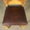 Art Deco Burl Veneer & Leatherette Dining Chairs, Italy, Set of 6, Image 4