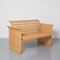 Blond Wooden Bench by Albin 1