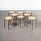 French Stacking School Stools, 1960s, Set of 8 3