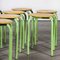 French Stacking School Stools, 1960s, Set of 8 2