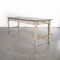 Longue Table Console d'Atelier Rectangulaire avec Plateau en Zinc, France, 1950s 3