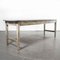 Longue Table Console d'Atelier Rectangulaire avec Plateau en Zinc, France, 1950s 1