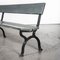 French Long Green Station Bench with Cast Legs, 1960s 4